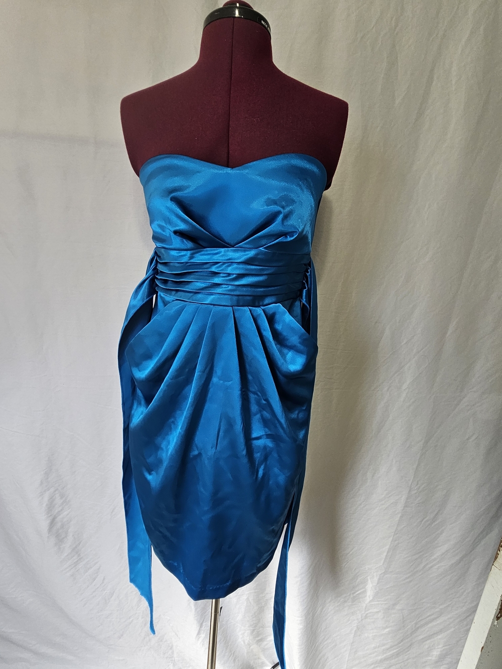 Teeze Me Teal Blue Satin Dress